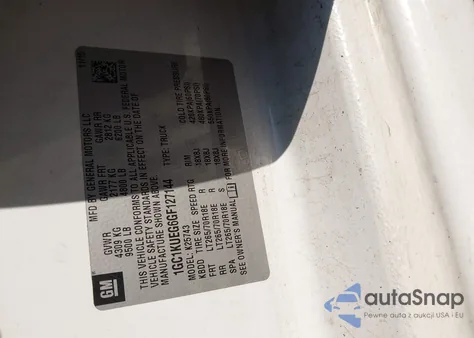 2016 Chevrolet Silverado 2500Hd Wt from USA, damaged, VIN 1GC1KUEG6GF127144